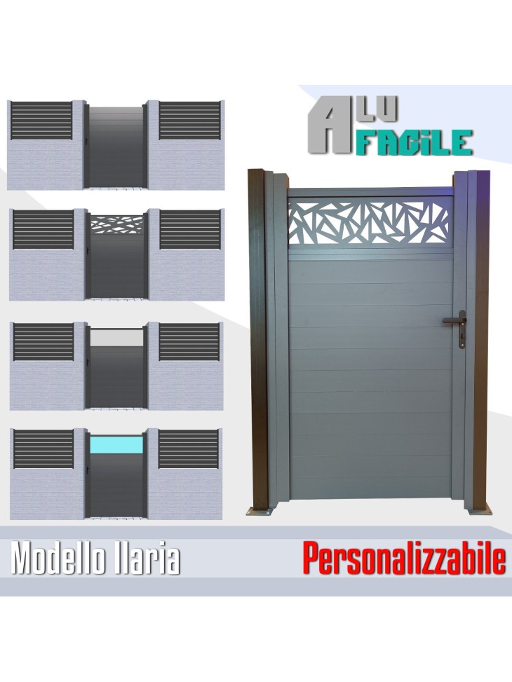 Cancelletto cancello pedonale in alluminio per recinzioni porta con maniglia personalizzato