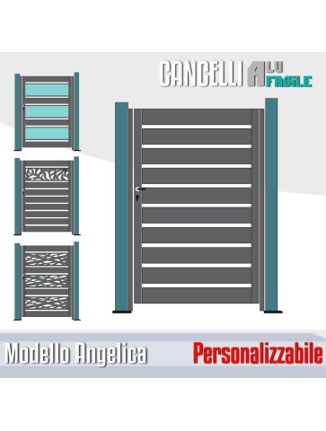 Cancelletto cancello pedonale in alluminio per recinzioni porta con maniglia personalizzato